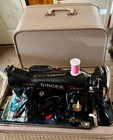 Antique 1933 Singer Model 99 Sewing Machine With Case  Light And Pedal