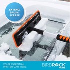 Birdrock Home 36  Extendable Snow Pusher Brush   Detachable Ice Scraper For Cars