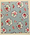 1930-1940s Feedsack Fabric Piece 9x10  Light Gray Cameo Design