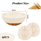 6 Pcs Beige Bread Proofing Baskets 9 Inch Round Banneton Baskets