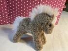 Vtg  Steiff Plush Stompy Pony Brown  mohair  Necktag  Western Germany   1516 14