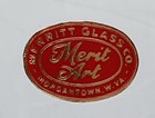 Vintage Mcm Merritt Glass Co  Etched Glass Martini Drink Shaker   Glasses Set