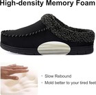 Men s Memory Foam Moccasin Slippers Warm Plush Indoor Outdoor House Shoes Gift