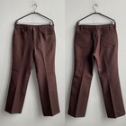Vintage 70s Levi   s Brown Trousers Men   s Scovill Zipper Made In Usa 34x30 Fits 32
