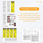 Step Ladder Safety Labels Stickers Compatible With Werner Fiberglass Stepladder