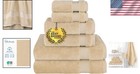 Quick Dry 6 Piece Cotton Turkish Towel Set - Soft   Durable For All Ages