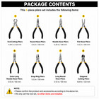8pcs Jewelry Pliers Set Wire Cutting Bending Beading Repair Tools Kit