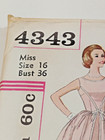 Simplicity 4343 Dress Flare Skirt Sewing Pattern Ladies 16 Vtg Uc Simple Easy