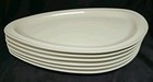 6 Hall China Atomic Triangle Platters 14 25  1048 Cream Restaurantware 1960s Nos