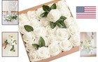 Lifelike Ivory Foam Roses - 3  Real Touch Flowers For Elegant Home   Party Decor