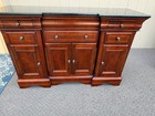 67876  Elegant Universal Marble Top Buffet With Cherry Finish