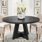 47 Inch Round Dining Table Wood Kitchen Table For Dining Room  47  Dinner Roo   