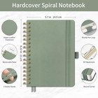 Bullet Dotted Journal Spiral Notebook - 300 Pages  A5 Hardcover Leather  100 Gsm