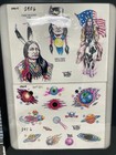 Lot Of 12 Tattoo Flash Sheets-  Double Sided Panels
