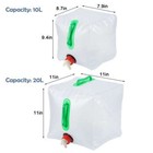 Foldable Collapsible Water Container W spigot 10 20l Camping Water Storage Jug