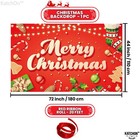 Merry Christmas Banner 72x44 Inch Red Backdrop For Christmas Decorations  Backdr