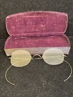Rare Vintage 1800 s American Optical A o  Co 10k Gold Wire Rimless Eyeglasses