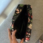 Vera Bradley Floral Quilted Makeup Bag Black Multicolor Zipper Cotton 9x5