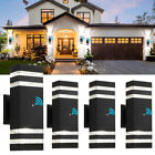 1-4pks Led Up Down Wall Light Dual Lamp Fixture Outdoor With Dusk To Dawn Sensor