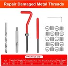 M6 X 1 0 Thread Repair Tool Stainless Helicoil Wire Insert Kit 25pc