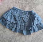 Cotton Rich Girl Layered Blue Skirt  1yr    Headband Set  86cm Child s Height 