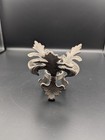 Vintage Fleur De Lis Trio Brass Stand Holder 5    By Pier One Paperweight Stand