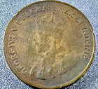 Canada 1925 1c One Copper Small Cent King George V Vg