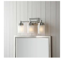 Hampton Bay Cade 20 25 In  3-light Brushed Nickel Bathroom Vanity Light Fixture