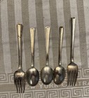 Original Penn Central Silverware-2 Forks-3 Teaspoons  int  Silver Co  