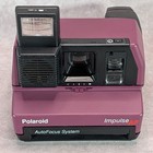 Vintage Polaroid 600 Impulse Af Instant Film Camera Purple Plum Burgundy Tested