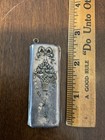 Antique Art Nouveau Sewing Needle Case Holder Box Silver-plated Pendant Flowers