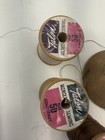 Lot Of 4 Vintage Wooden Spools Bobbins Textile Industrial Antique