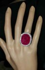 11 80 Ct Real Natural Ruby Diamond Engagement Ring 14k Real White Gold Size 7