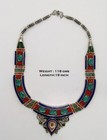 Tibetan Silver Necklace Turquoise Coral Bead Mala Handmade Jewelry  N2c