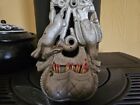 Antique Cast Iron Match Safe  Vintage Silver Cast-iron Hanging Match Safe Holder