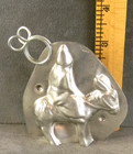 Vintage Chocolate Mold - Santa Claus Riding Donkey  3  X 3 25 