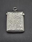 Antique Victorian Sterling Silver Vesta Case match Safe Uk birmingham 1903 a c