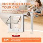 4 Way Pet Door Cat Puppy Dog Magnetic Lock Lockable Safe Flap Door Frame Abs