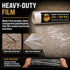 Carpet Protection Film  24  X 50  Roll - Clear Self Adhesive  Floors   Surfaces