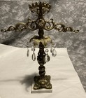 Vtg Brass Scale Of Justice Crystals Marble Base  16 5    X  13   