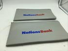2 Vintage Nationsbank Vinyl Zipper Bank Bag Deposit Money Pouch  10 5  Grey Usa