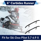 Curaceq 2 Pcs 6  Carbides Runners Compatible With Ski-doo  Ski Fit   