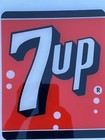 Vintage 7up 7 Up Soda Sign Advertising Arcrylic Winter Snowflakes Rare 
