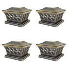 4 Black   Bronze 6 X 6 Solar Post Lights Outdoor Led Deck Cap Fence Lamp Vinyl