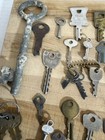 Antique Key Lot Of 120 Skeleton Clock Some Brass Steel Flat Vintage Estate Find