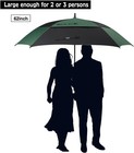 Extra Large Golf Umbrella 62 68 Inch Square Vented Windproof Auto Open Double Ca