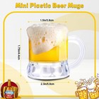 30 Pcs 1oz Mini Plastic Beer Mugs Clear Shot Glasses With Handles Reusable Beer