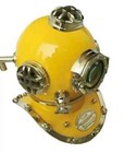 Antique Yellow 18  Diving Helmet Us Navy Mark V Scuba Divers Helmet Replica 