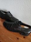 Vtg Freeman Free-flex Men   s 9 5 Black Leather Lace Up Oxford Shoes Leather Sole