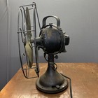 Antique Ge Aou Ab 75423 12    Brass Blade Oscillating Desk Fan Working Works 1900s